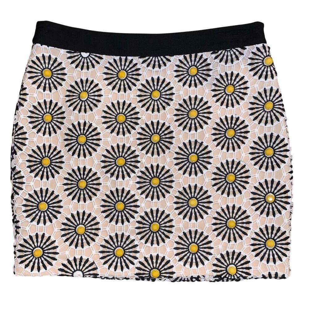 Endless Rose Mini Skirt w/ Crochet Patten & Beads Sz Small